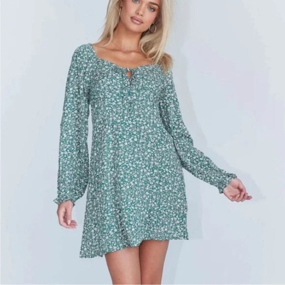 Green Floral Dress